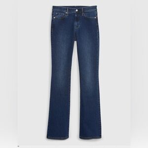 GAP Women’s Baby Boot Mid Rise Jeans Size 12 Long / 31 Long Bootcut Dark Wash